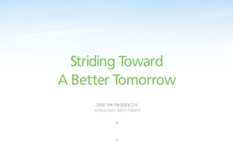 2009 Sustainability Report cover