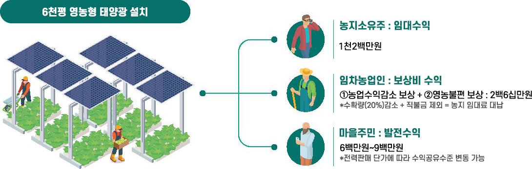 6천평 영농형 태양광 설치